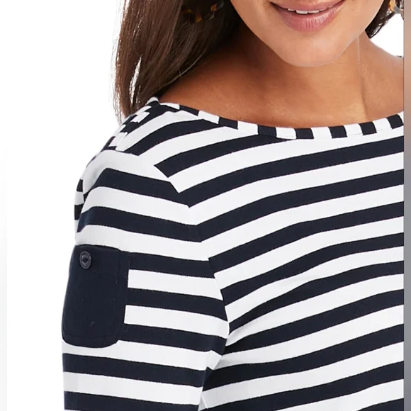 Vineyard Vines Long Sleeve Cotton Striped Dress - Picture 3 of 3